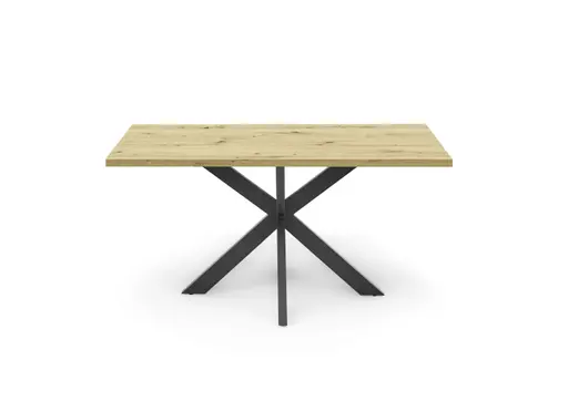 Esstisch - LB ca. 160x90 cm, Asteiche, Schwarz