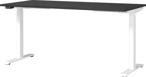 Schreibtisch GELI - höhenverstellbar, LB ca. 160x80 cm, Graphit, Weiß