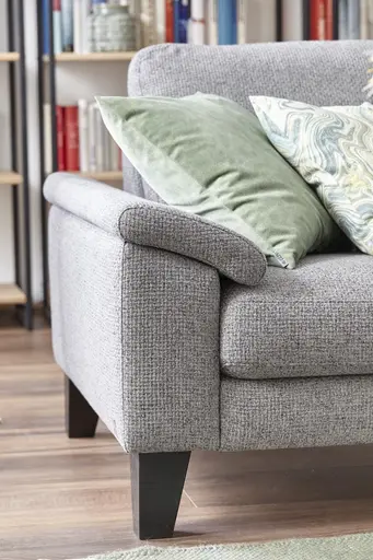 Ecksofa Oviedo - Ecke links mit 2,5-Sitzer, Stoff, Grau