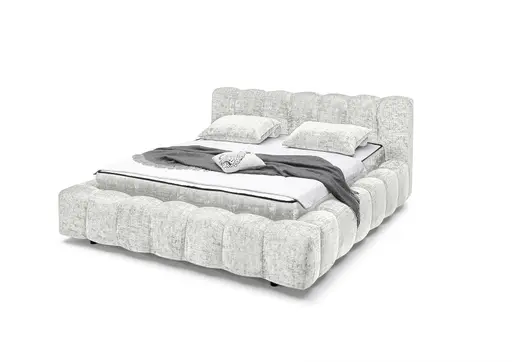 Polstergestell- Liegefläche ca. 180x200 cm, Stoff, Creme