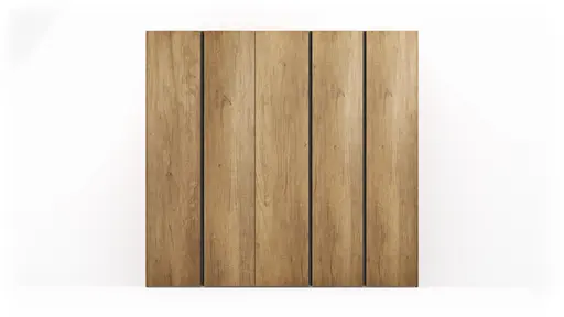 Drehtürenschrank Loretto - B ca. 254 cm, Melamin Astig hell