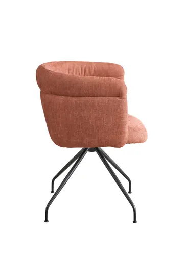  Armlehnstuhl - drehbar, Stoff, Rost