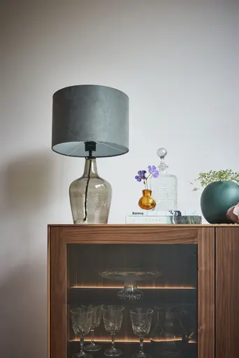 Highboard Mileto - Astnuss massiv, Natur geölt