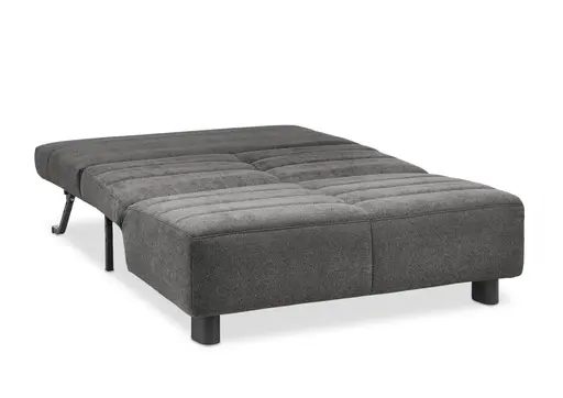  Faltsofa Easy - 2-Sitzer ohne Armlehne, ca. 140 cm inkl. Schlaffunktion, Stoff,  Dunkelgrau