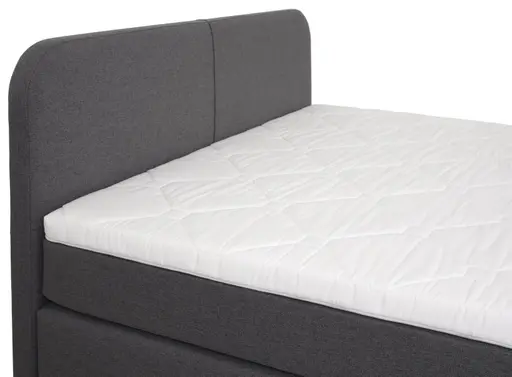 Boxspringbett- Liegefläche ca. 140x200 cm, Stoff, Anthrazit