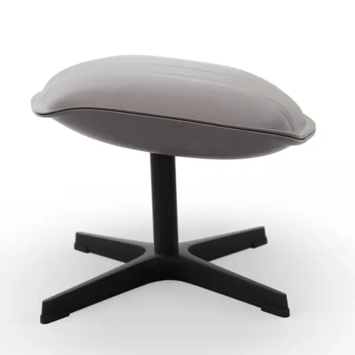 Hocker Helge - Leder, Silber