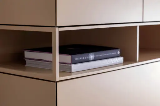Highboard Catona - Lack, Puder
