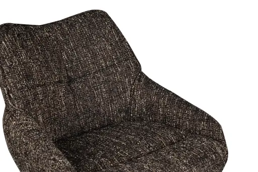 Barhocker MATTEA - drehbar, höhenverstellbar, Stoff, Dunkelbraun