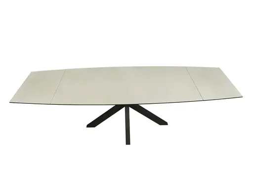 Esstisch MELANIA - ausziehbar, LB ca. 180x95 cm, Glaskeramik, Travertin farbig