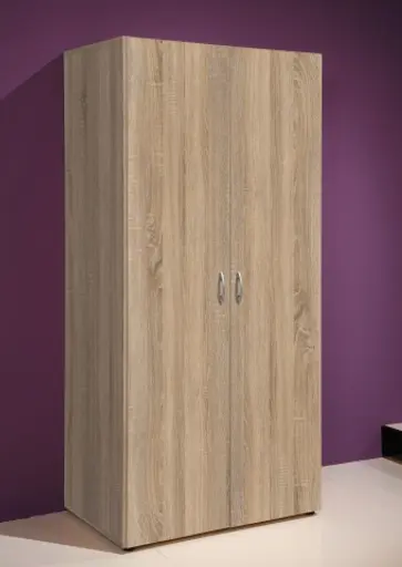 Drehtürenschrank- B ca. 80 cm, Eiche Dekor