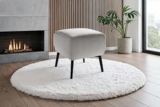 Hocker - Stoff, Silbergrau