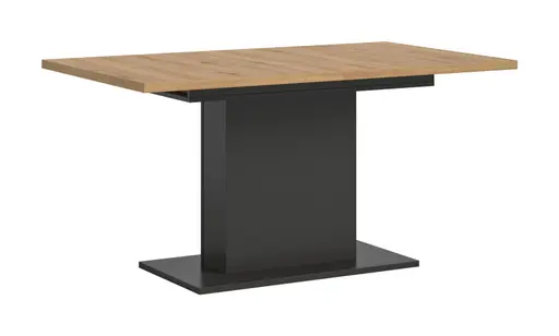 Esstisch - ausziehbar, LB ca. 150x90 cm, Artisan Eiche Nachbildung, Grau