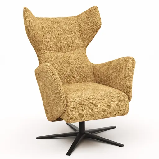 Sessel Noto Relax II - Rückenlehne verstellbar, Stoff, Senfgelb