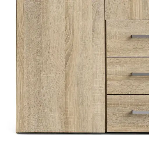 Drehtürenschrank- B ca. 154 cm, Eiche Dekor