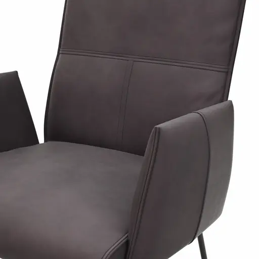 Armlehnstuhl Dinner - Stoff, Mocca