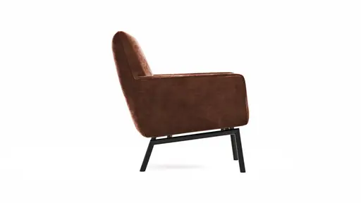 Sessel Matina - Größe L, Velour, Kupfer