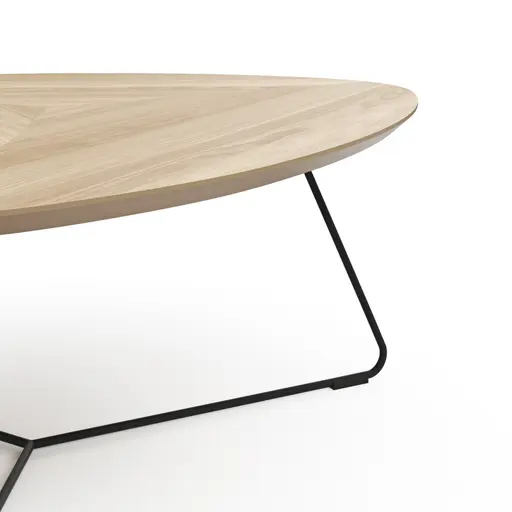 Couchtisch Fano - LBH ca. 87x78x33 cm, Eiche natur, Furnier