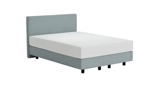 Boxspringbett Valencia - Liegefläche ca. 140x200 cm, Stoff, Hellblau