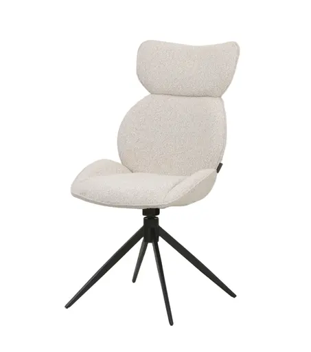 Stuhl MIRNA - drehbar, Stoff, Beige
