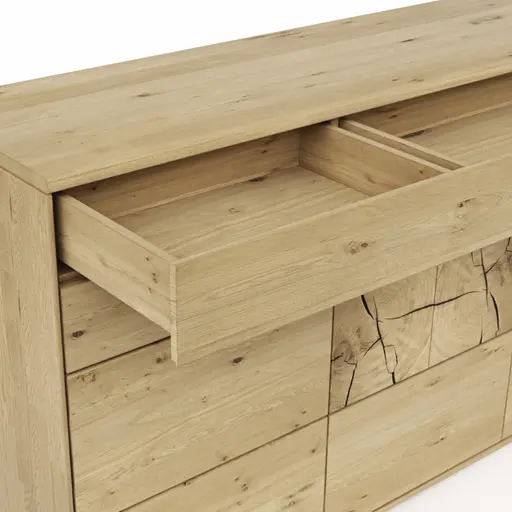 Sideboard Amora - Wildeiche massiv bianco