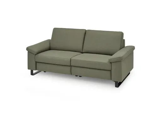 Sofa CALM PLUS 2.0 - 3-Sitzer, Relaxfunktion teilmotorisch inkl. Kopftstütze, Stoff, Olive