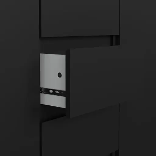 Kommode - B ca. 121 cm, Schwarz 