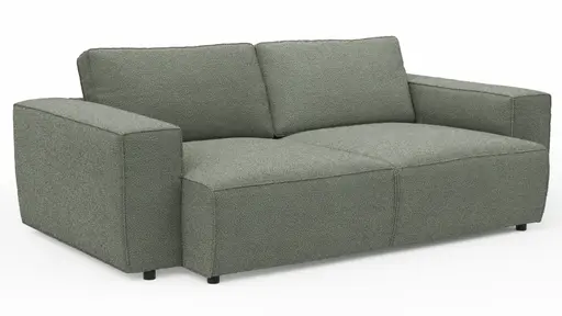 Bigsofa Lilaia - 3-Sitzer Tief, Stoff, Olivgrün