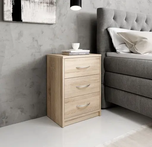 Nachtkommode - Eiche Dekor