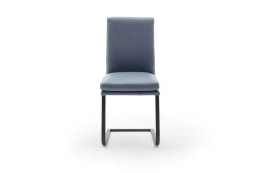 Freischwinger Valloni, Leder, Hellblau