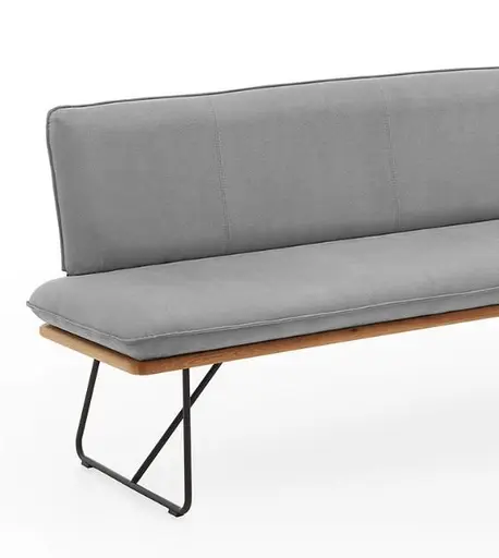 Eckbank - Stoff, Hellgrau