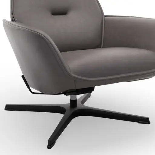 Relaxsessel Helge - Leder, Silber