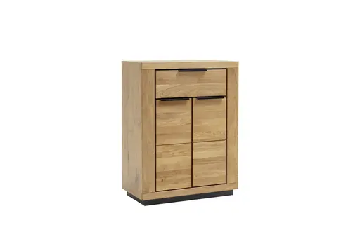 Kommode - B ca. 80 cm, Wildeiche Nachbildung, Wildeiche massiv geölt