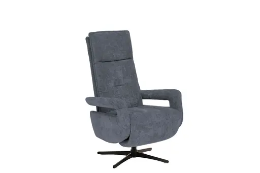 TV-Sessel Lima - Größe M, Relaxfunktion, Stoff, Dunkelblau