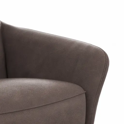 Drehsessel Houston Relax - Größe M, inkl. Relaxfunktion + Gasdruckfeder, Leder, Dunkelbraun