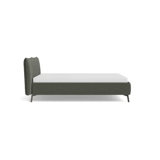 Bettgestell Coria - Liegefläche 180x200 cm, Stoff, Olive