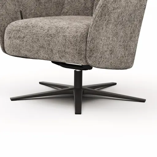 Sessel Noto Relax II - Rückenlehne verstellbar, Stoff, Graubraun