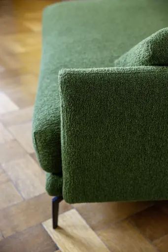 Ecksofa Cuneo - 2,5-Sitzer, Longchair rechts, Stoff, Grün