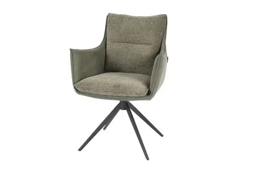 Armlehnstuhl MANDY - drehbar, Stoff, Grün
