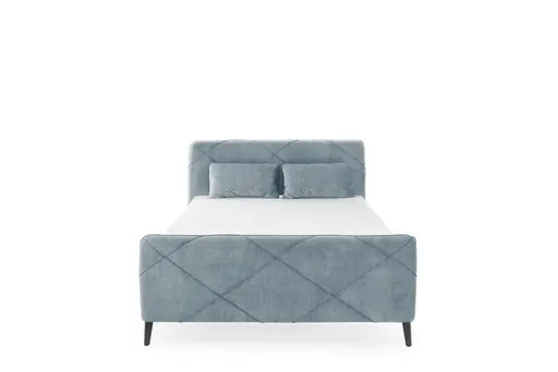 Boxspringbett JESSI- Liegefläche ca. 140x200 cm, Stoff, Hellblau