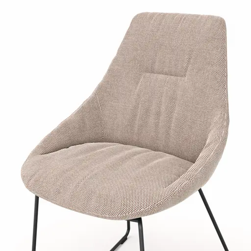 Stuhl Pegara - Stoff, Beige