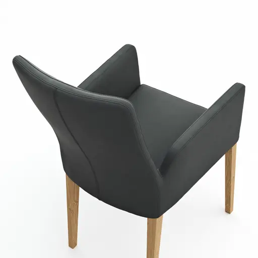 Armlehnstuhl 3190 - Leder, Anthrazit