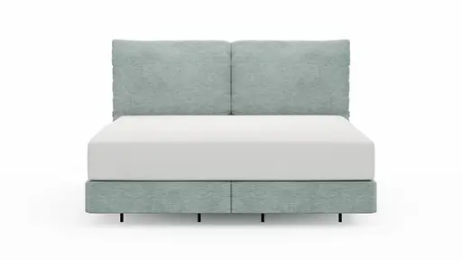 Boxspringbett Alpin - Liegefläche ca. 180x200 cm, Stoff, Graugrün