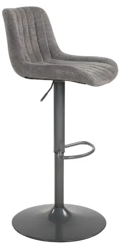 Barhocker - höhenverstellbar, Webstoff, Kieselgrau 