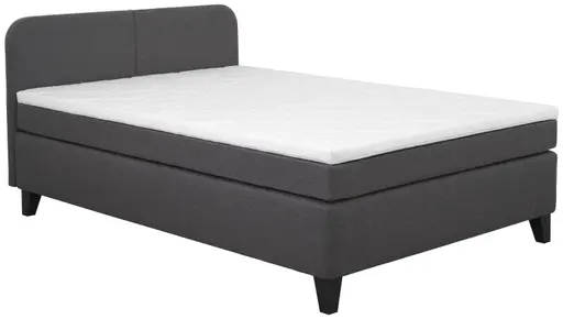 Boxspringbett- Liegefläche ca. 140x200 cm, Stoff, Anthrazit