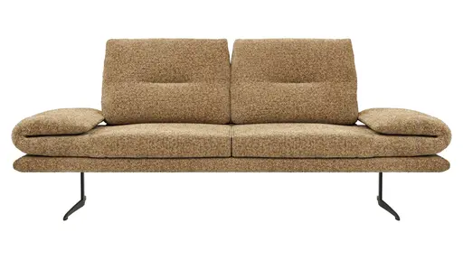 Sofa Lucero 2.0 - 2,5-Sitzer inkl. Rückenlehne verstellbar, Stoff, Cognac