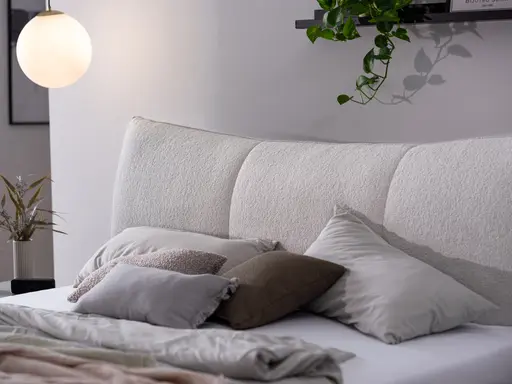 Polsterbett - Liegefläche ca. 180x200 cm, Stoff, Beige