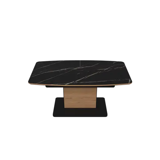 Couchtisch - höhenverstellbar, ausziehbar, LBH. ca. 120-160x70x56-75 cm, Schwarz