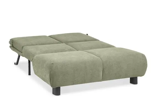  Faltsofa EBBY - 2-Sitzer ohne Armlehne, 140 cm inkl. Schlaffunktion/Relaxfunktion, Stoff, Grün