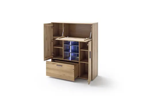 Sidebaord - mit Beleuchtung, Eiche teilmassiv