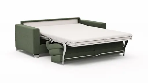 Sofa Nuoro - 2,5-Sitzer inkl. Schlaffunktion, Armlehne 1, Stoff, Olivgrün